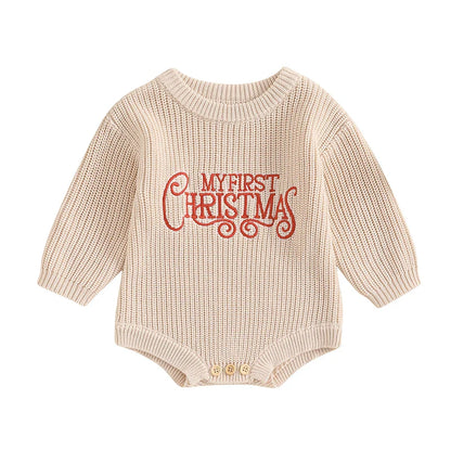 My First Christmas - Sweater Romper
