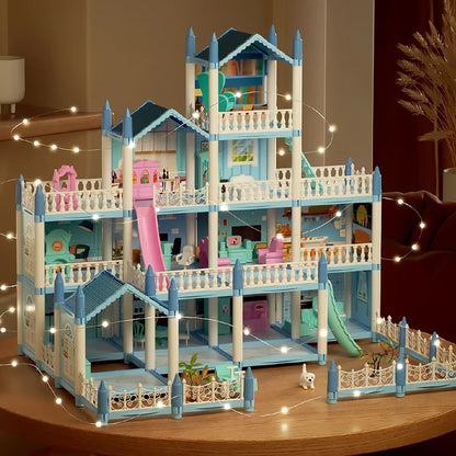 ColorCasa™ – DIY 3D Cartoon Poppenhuis Set – Creatief Miniatuurhuis voor Kinderen