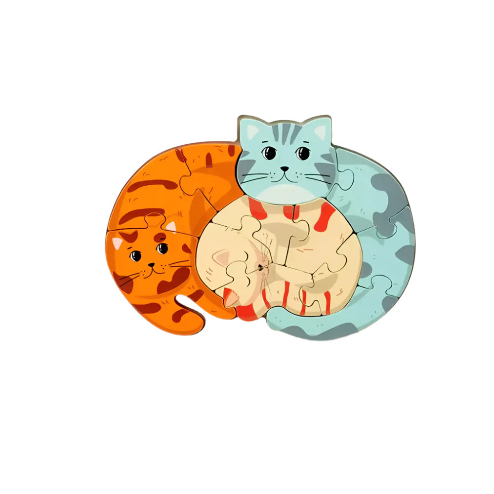 PuzzleZoo™ – Spelen met vormen, kleuren en dieren - Houten dieren puzzel