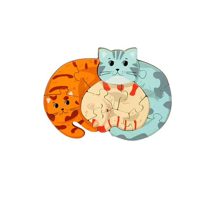 PuzzleZoo™ – Spelen met vormen, kleuren en dieren - Houten dieren puzzel