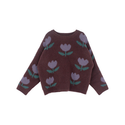 TulipaBloom™ – Warme Trui met Vrolijke Print – Meisjes Sweater