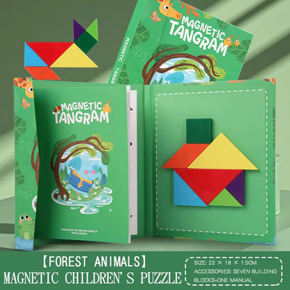 Montessori Magnetic Wooden Board Puzzle for Children
