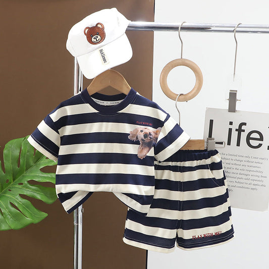 PupStripe™ – Speelse Hond & Strepen – Zomerset voor Kinderen