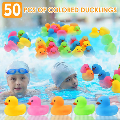 DuckyDelight™ – Grote Set Kleurrijke Mini Badeendjes – Speels Badspeelgoed voor Elk Moment