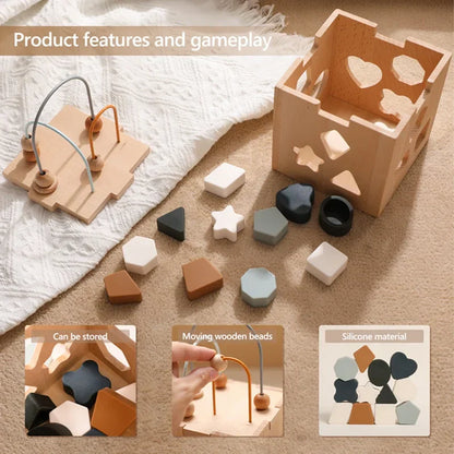 Shape & Learn™ – Houten sorteerspel voor peuters – Educatief Montessori speelgoed