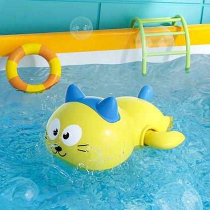 SwimSpinny™ – Opwindbaar Dierenspeeltje voor in Bad – Drijvend Badspeelplezier