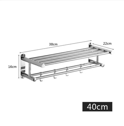 TowelSteelRack™ – RVS Wand Handdoekrek – Ruimtebesparende Badkamer Organizer