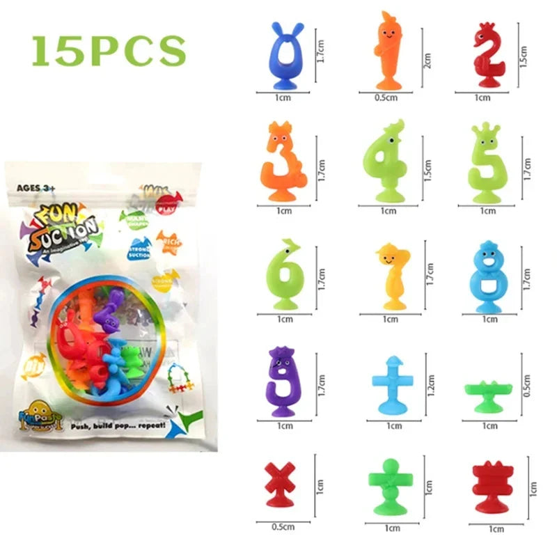 StickiePals™ – Creatief Zuignapspeelgoed voor in Bad – Educatief Waterspeelplezier