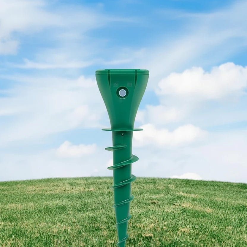 VoleVibe™ – Zonne-Mollenverjager met Vibratie – Tuin & Gazon Bescherming