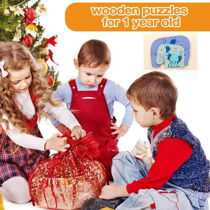 PuzzleZoo™ – Spelen met vormen, kleuren en dieren - Houten dieren puzzel