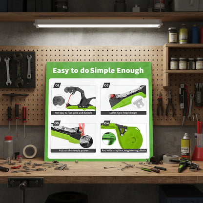 TieFastPro™ – Plant Bindapparaat met Tape Klemmen – Snelle Steun Bevestiging