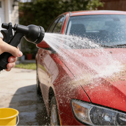 HydroStretchPro™ – Dehnbare Tuinslang met Messing Koppelingen – Knikvrije Reinigings Slang