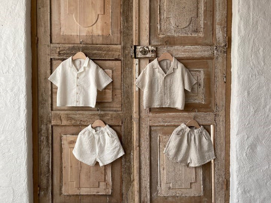 SandNest™ – Luchtige Linnen Zomerset – Comfortabele Baby Outfit