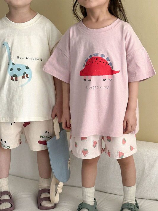 RoarFlex™ – Oversized T-shirt met Dino Print – Comfortabel Kinderkatoen
