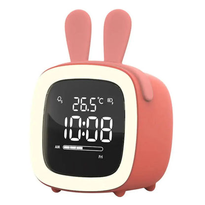BunnyGlow™ – Cartoon LED Wekkerlamp – Speelse Nachtlamp met Alarmfunctie