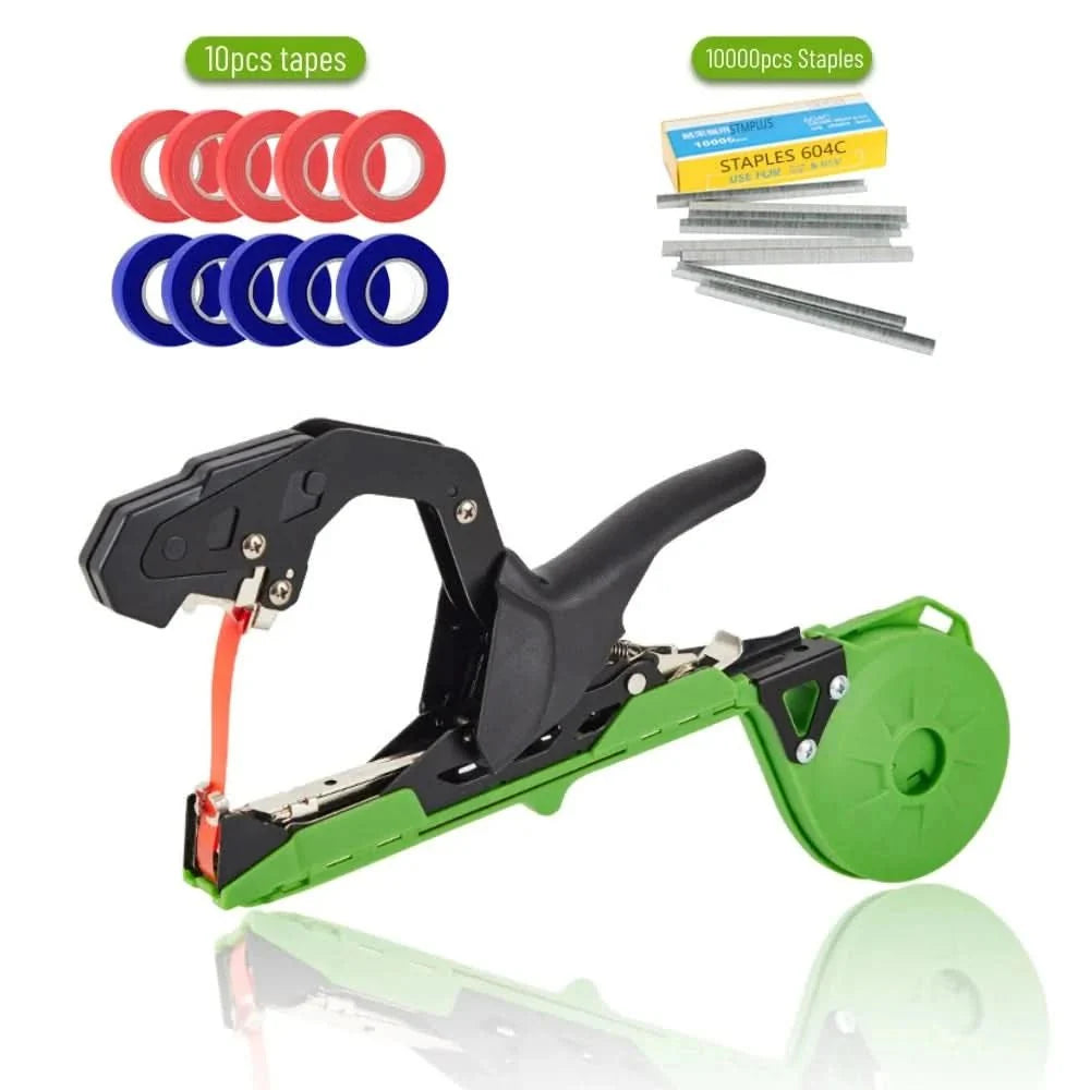 TieFastPro™ – Plant Bindapparaat met Tape Klemmen – Snelle Steun Bevestiging