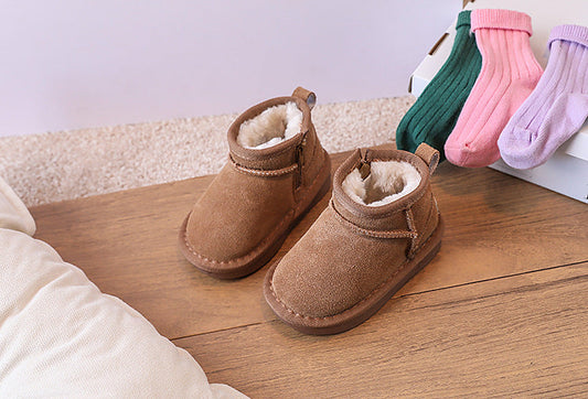 TinyTrail™ – Warme Enkellaarsjes met Rits – Comfortabele Baby Winterschoenen
