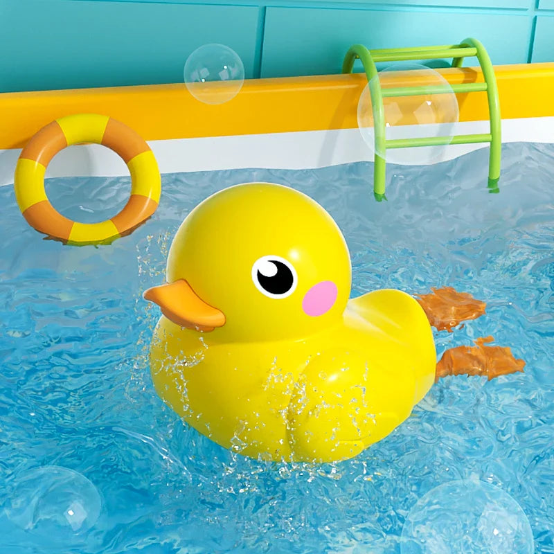 SwimSpinny™ – Opwindbaar Dierenspeeltje voor in Bad – Drijvend Badspeelplezier