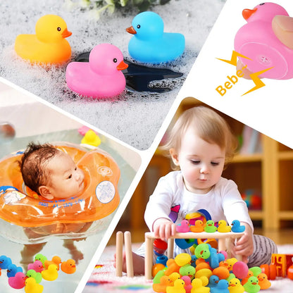 DuckyDelight™ – Grote Set Kleurrijke Mini Badeendjes – Speels Badspeelgoed voor Elk Moment