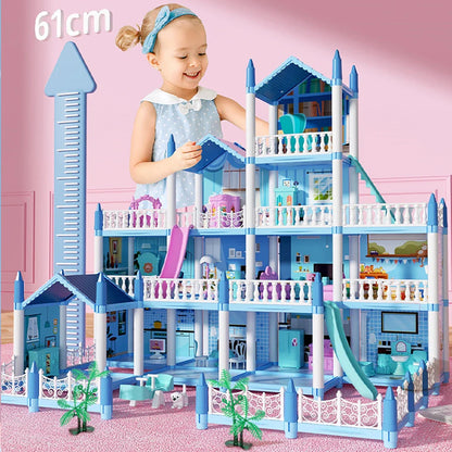 ColorCasa™ – DIY 3D Cartoon Poppenhuis Set – Creatief Miniatuurhuis voor Kinderen