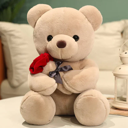 BlushBear™ – Romantische teddy beer met rozen - Knuffel beer