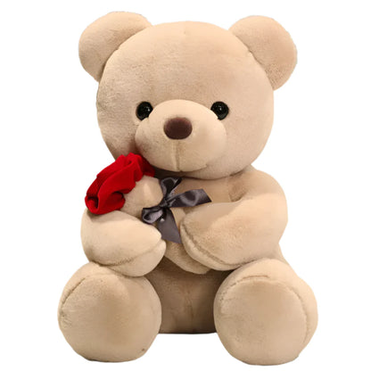 BlushBear™ – Romantische teddy beer met rozen - Knuffel beer