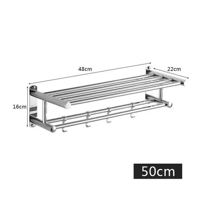 TowelSteelRack™ – RVS Wand Handdoekrek – Ruimtebesparende Badkamer Organizer