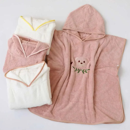 WarmSnuggle™ – Ultradikke Badponcho van Coral Fleece – Zachte Warmte voor Kleintjes