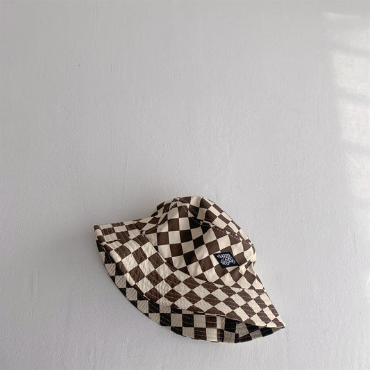 CheckShade™ – Geruite Zonnehoed van Katoen – Kinder Bucket Hat Zomer
