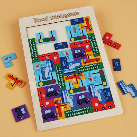 VormVinder™ – Houten Tangram Spel – Leren &amp; Ontdekken met Plezier