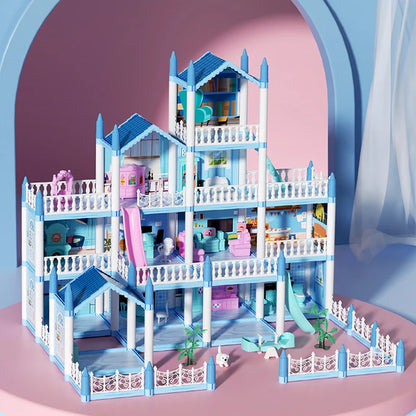 ColorCasa™ – DIY 3D Cartoon Poppenhuis Set – Creatief Miniatuurhuis voor Kinderen
