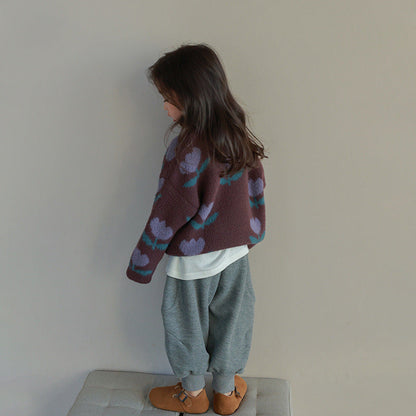 TulipaBloom™ – Warme Trui met Vrolijke Print – Meisjes Sweater