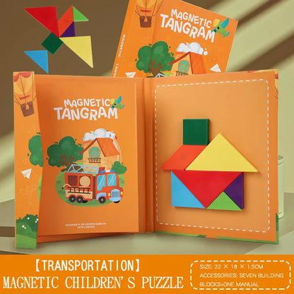 Montessori Magnetic Wooden Board Puzzle for Children