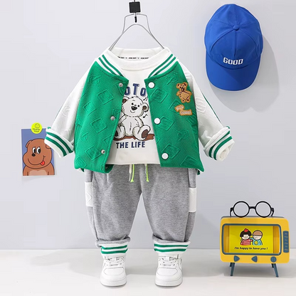 PlayPals™ – Comfortabele 3-Delige Peuterset – Warme Speelkleding Set