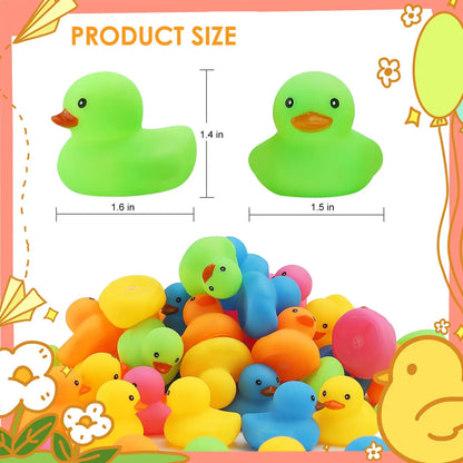 DuckyDelight™ – Grote Set Kleurrijke Mini Badeendjes – Speels Badspeelgoed voor Elk Moment
