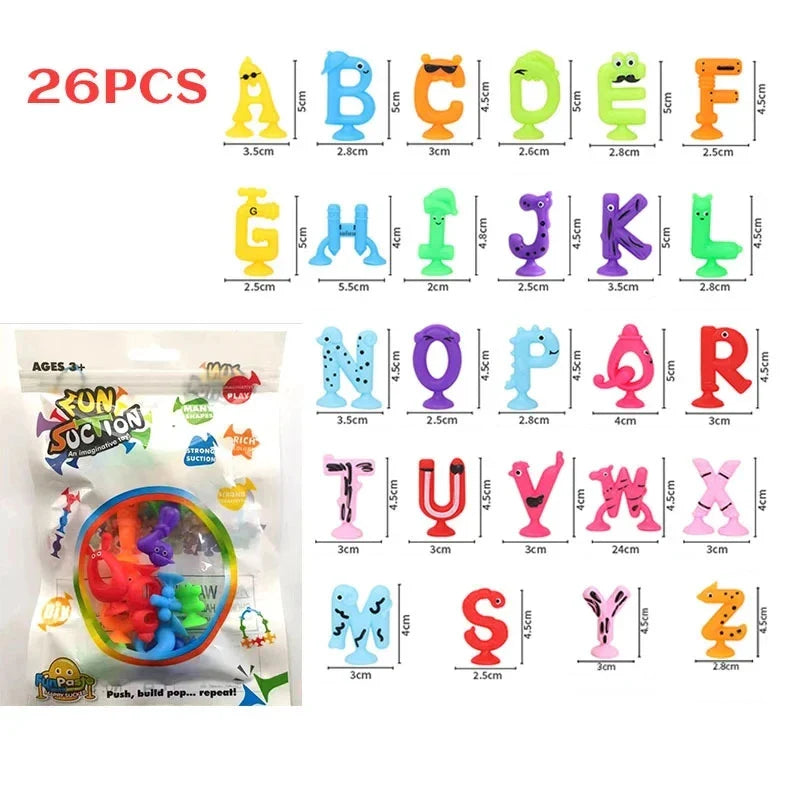 StickiePals™ – Creatief Zuignapspeelgoed voor in Bad – Educatief Waterspeelplezier