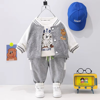 PlayPals™ – Comfortabele 3-Delige Peuterset – Warme Speelkleding Set