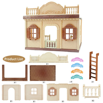 MiniVillaSet™ – 1:12 Poppenhuis Keuken & Dinette – Complete Miniatuurinrichting