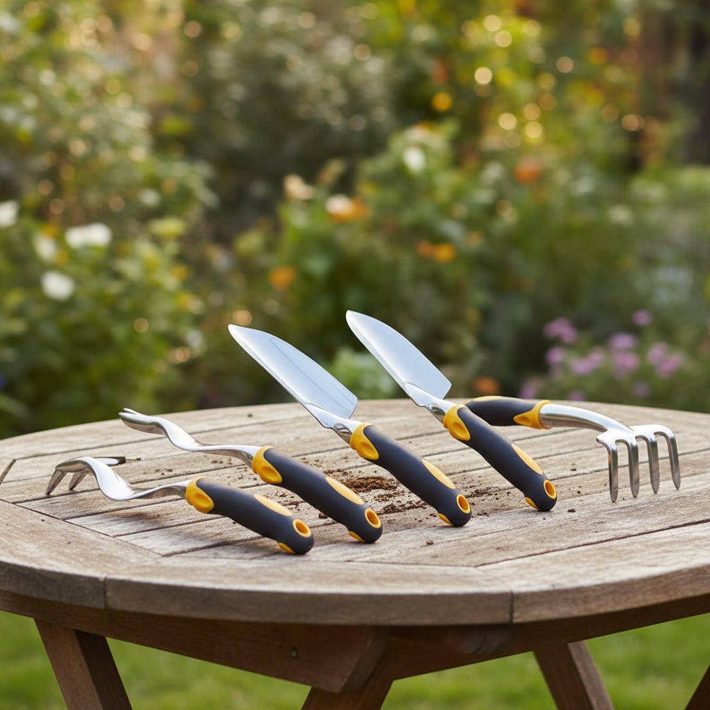 SteelGardenPro™ – Ergonomische RVS Tuinset – Comfortabel Handgereedschap Set