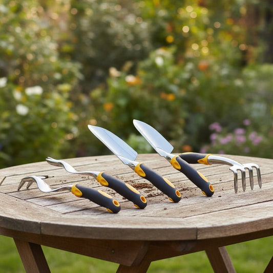 SteelGardenPro™ – Ergonomische RVS Tuinset – Comfortabel Handgereedschap Set