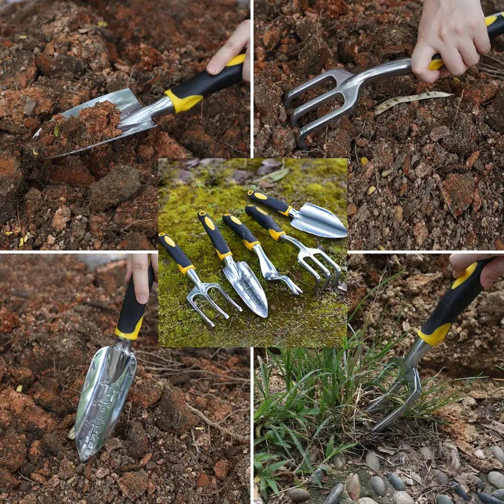 SteelGardenPro™ – Ergonomische RVS Tuinset – Comfortabel Handgereedschap Set