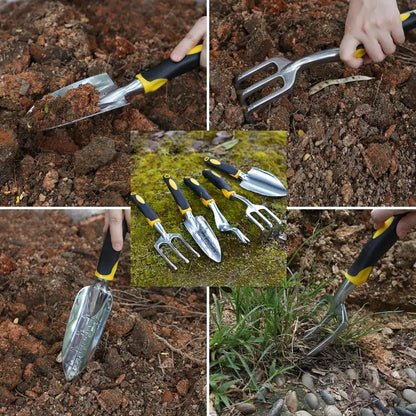 SteelGardenPro™ – Ergonomische RVS Tuinset – Comfortabel Handgereedschap Set