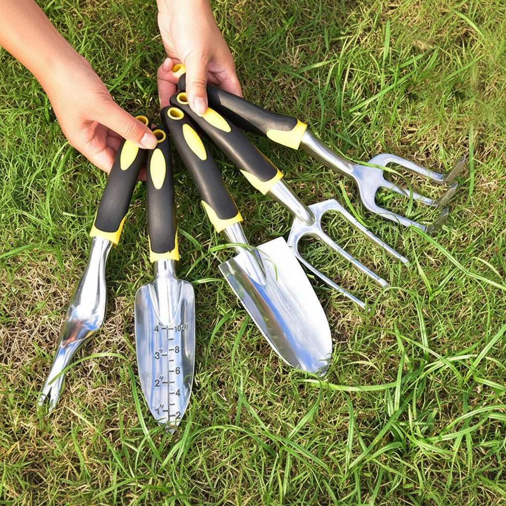 SteelGardenPro™ – Ergonomische RVS Tuinset – Comfortabel Handgereedschap Set
