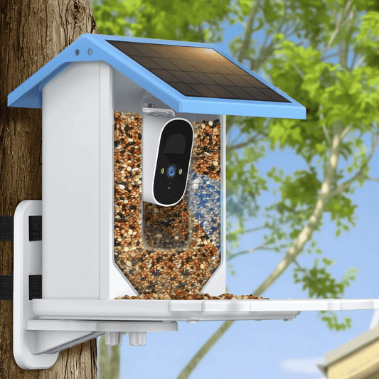 AviWatchSolar™ – Slim Solar Vogelvoederhuis met 2.4K Camera – Nachtzicht Vogel Observatie