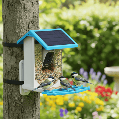 AviWatchSolar™ – Slim Solar Vogelvoederhuis met 2.4K Camera – Nachtzicht Vogel Observatie