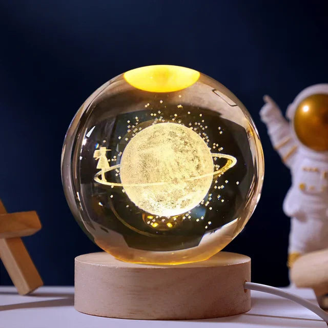 CelestiGlow™ – Betoverende Glaslamp met Hemelontwerp – LED Tafellamp