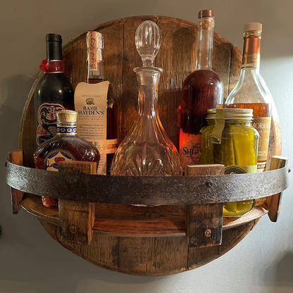 Sable Wandplank - Houten Wandplank, Rustiek Whiskyvat Design 4