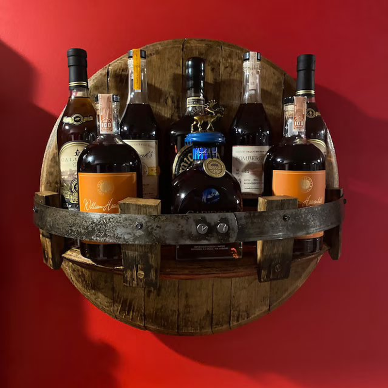 Sable Wandplank - Houten Wandplank, Rustiek Whiskyvat Design 5