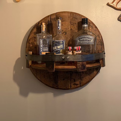 Sable Wandplank - Houten Wandplank, Rustiek Whiskyvat Design 6