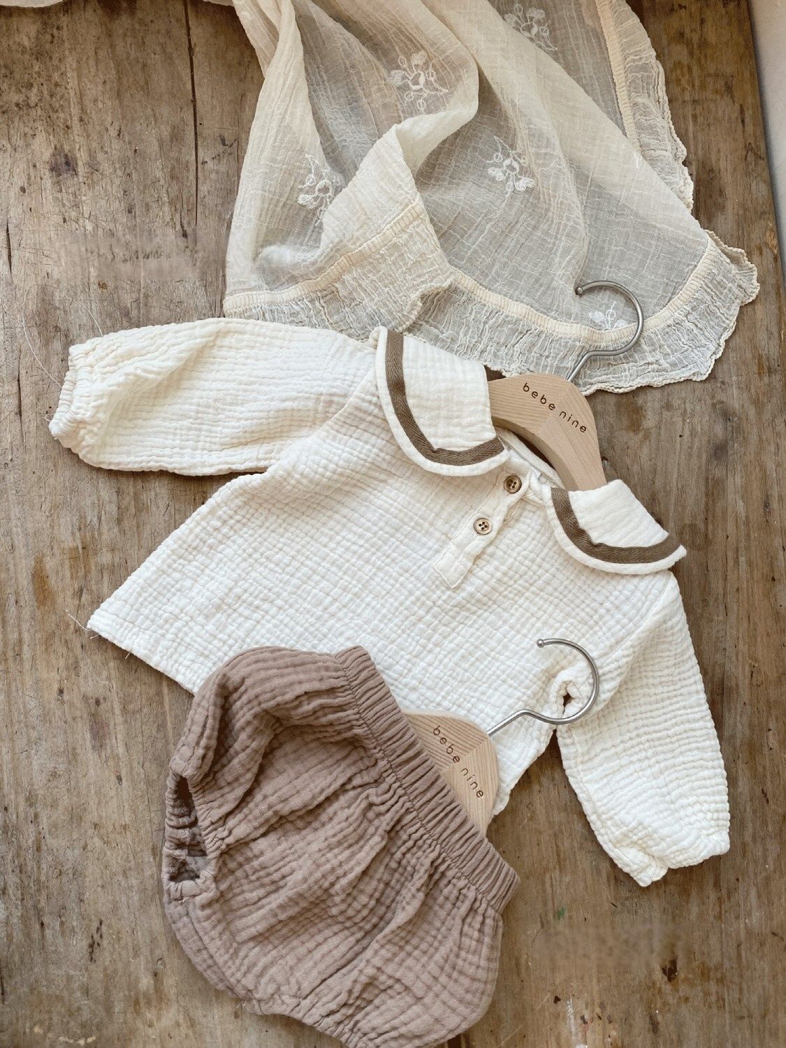 MousseBloom™ – Luchtige Set met Sailorkraag – Comfortabele Baby Outfit